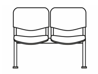 Кресло Трио(мод.СМ82/2) 2-х местная секция